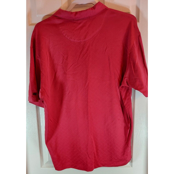 Tiger Woods Collection Red Short Sleeve Dri-Fit Golf Polo Shirt Men's Size Large - Picture 3 of 4
